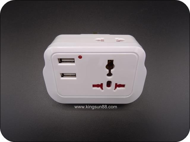 מתאם תקע בבריטניה עם USB